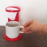 Passador De Café Individual Mini Coador De Café De Pano 17cm Vermelho - 5
