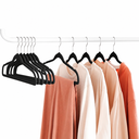 Ver imagem 2 de Kit 100 Cabides Premium Veludo Rrister Adulto Slim Antideslizante para Closet Organizado