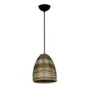 Ver imagem 1 de Lustre Pendente De Junco Modelo Sino - Cor Pinus - Ideal Para Chacara / Sitio