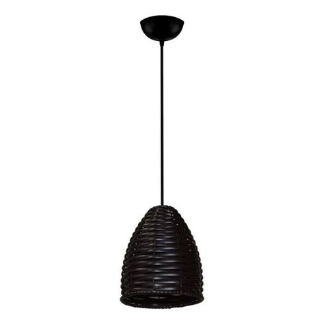 Lustre Pendente De Junco Modelo Sino - Cor Tabaco - Ideal Para Chácara / Sitio