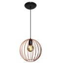 Ver imagem 2 de Pendente Aramado Bola Grande - Para Mesa De Jantar - Cozinha - Cor Cobre