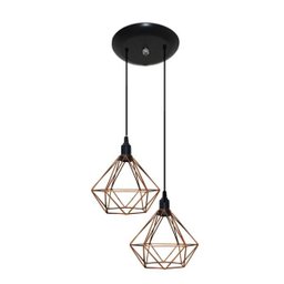 Pendente Aramado Modelo Diamante - 02 Juntos - Cobre - 1