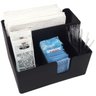 Kit Porta Sachês Guardanapos Açúcar Porta Cápsulas Nespresso Cromado com Preto - 8