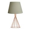 Abajur para Sala e Quarto Base Aramado Cone Cobre Cúpula Bege - 1