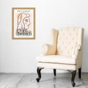 Ver imagem 2 de Quadro Moldura Dourada Picasso - Flores 24x18cm:com Acetato