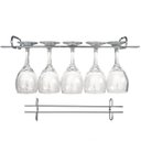 Ver imagem 1 de Kit 4 Suportes Organizador Armário Porta Taças Cromado 35cm
