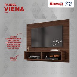 Painel Viena Nogal 2076095 Tv 43 Sala Bechara - 4 Painel Viena Nogal 2076095 Tv 43 Sala Bechara - 4