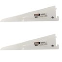 Ver imagem 1 de Kit 2 Suporte Trilho Prateleira Duplo em Aço Branco 22cm - Starfer