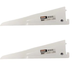 Kit 2 Suporte Trilho Prateleira Duplo em Aço Branco 22cm - Starfer