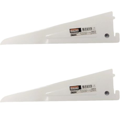 Kit 2 Suporte Trilho Prateleira Duplo em Aço Branco 22cm - Starfer