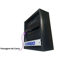 Caixa de Correio Caixinha Correspondência Portão Grade Horizontal:preto - 2