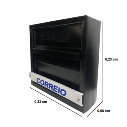 Caixa de Correio Caixinha Correspondência Portão Grade Horizontal:preto - 4