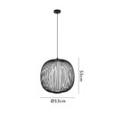 Ver imagem 2 de Lustre para Sala Luminária Pendente Aral Preto com LED Integrado 8w Bella