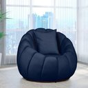 Ver imagem 2 de Poltrona Concha com Almofada Base Arco Giratória Veludo Cor Marinho