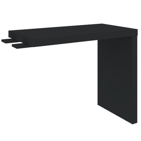 Mesa de Apoio Lateral para Escritório Tamburato Atria Executiva A02 Preto - Lyam Decor