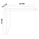 Ver imagem 3 de Mesa de Apoio Lateral para Escritório Tamburato Atria Executiva A02 Preto - Lyam Decor