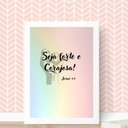 Ver imagem 1 de Quadro Decorativo Seja Forte e Corajosa 45x34cm - com Vidro:madeira Branca