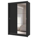 Ver mais imagens de Guarda-roupa Solteiro 2 Portas de Correr com Espelho 4 Gavetas Preto Vivare Plus Madesa Preto