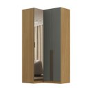 Ver imagem 7 de Guarda Roupa de Canto 3 Portas 1 Espelho Altezza Trend Belmax:freijó/titânio