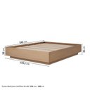 Ver imagem 5 de Kit Guarda Roupas 2 Portas, Cama Casal e Complementos de Quarto Araçá CabeCasa MadeiraOriginals Marrom/Nogueira