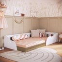 Ver imagem 1 de Cama Infantil Montessoriana 84,5cm com Cantos Arredondados Cor:branco