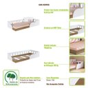 Ver imagem 5 de Cama Infantil Montessoriana 84,5cm com Cantos Arredondados Cor:branco