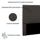 Ver imagem 3 de Cabeceira Estofada Tina Solteiro Fixação no Box Mdf-mdp Suede Cinza Loja Sheep
