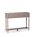 Ver imagem 5 de Aparador 2 Gavetas Tampo em Madeira Maciça Pés Torneados Louise