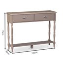 Ver imagem 3 de Aparador 2 Gavetas Tampo em Madeira Maciça Pés Torneados Louise