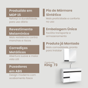 Ver imagem 4 de Kit Armário de Banheiro Fimap Gabinete com Cuba Lavatório King 73cm Fimap Branco