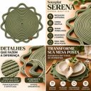 Ver imagem 3 de Kit 4 Sousplat Serena Corda Náutica Verde Mesa Posta Jantar Festa - Jogo Americano Premium
