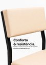 Ver imagem 3 de Cadeira Jantar Estofado Aço Preto Kit 2 Cadeira Bossa