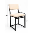 Ver imagem 6 de Cadeira Jantar Estofado Aço Preto Kit 2 Cadeira Bossa