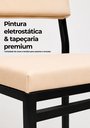 Ver imagem 5 de Cadeira Jantar Estofado Aço Preto Kit 2 Cadeira Bossa