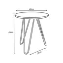 Ver imagem 3 de Mesa De Canto Duo Lisboa Ferro Cobre Tampo Preto Cor: Preto
