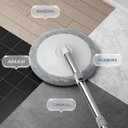 Ver imagem 5 de Esfregão Mop Giratório 360 com Balde Redondo Slim - Kit Completo
