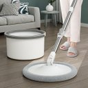 Ver imagem 2 de Esfregão Mop Giratório 360 com Balde Redondo Slim - Kit Completo