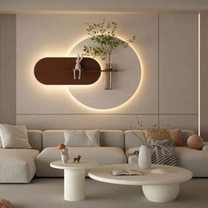 Quadro Decorativo Iluminação Led Lotus Decor Q10 Sala Hall Quarto