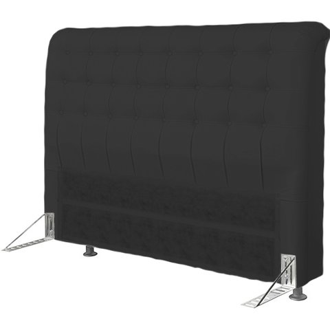 Cabeceira Dama 1,95 Cm Cama Box king Size Suede Preto
