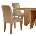 Ver imagem 5 de Mesa Evora 120 Mdf Canto Copo e com 4 Cadeiras Melissa Turim 07-naturalle-naturalle