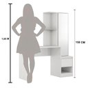 Ver imagem 3 de Escrivaninha com Armario 1 Porta 1 Gaveta 1 Nicho Office Bélgica - Branco