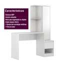 Ver imagem 5 de Escrivaninha com Armario 1 Porta 1 Gaveta 1 Nicho Office Bélgica - Branco