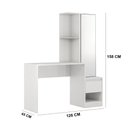 Ver imagem 2 de Escrivaninha com Armario 1 Porta 1 Gaveta 1 Nicho Office Bélgica - Branco