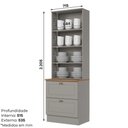 Ver imagem 2 de Cristaleira 2 Portas 2 Gavetas Americana Henn