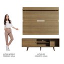 Ver imagem 6 de Rack Madesa Dubai e Painel para TV até 65 Polegadas com Pés Rustic Cor:Rustic