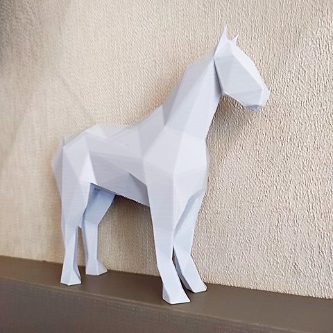 Cavalo Decorativo 20 Cm / Enfeite, Cavalinho - Toque 3d - Cor: Branco