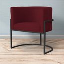 Ver imagem 7 de Kit 2 Poltrona Luana Suede Bordo Base Preto Luxo - Fm