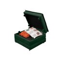 Ver mais imagens de Puff Banqueta Dobrável Verde Vira Cama Solteiro para Sala Quarto Escritório