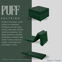 Ver imagem 2 de Puff Banqueta Dobrável Verde Vira Cama Solteiro para Sala Quarto Escritório