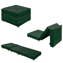 Ver imagem 1 de Puff Banqueta Dobrável Verde Vira Cama Solteiro para Sala Quarto Escritório